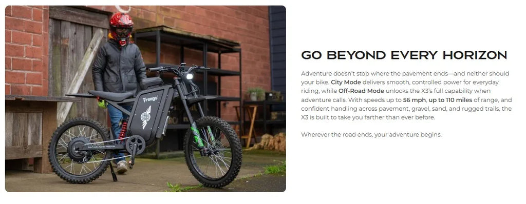 Storm X3 | 8000W Electric Dirt Bike — 56MPH Adult Off-Road Beast