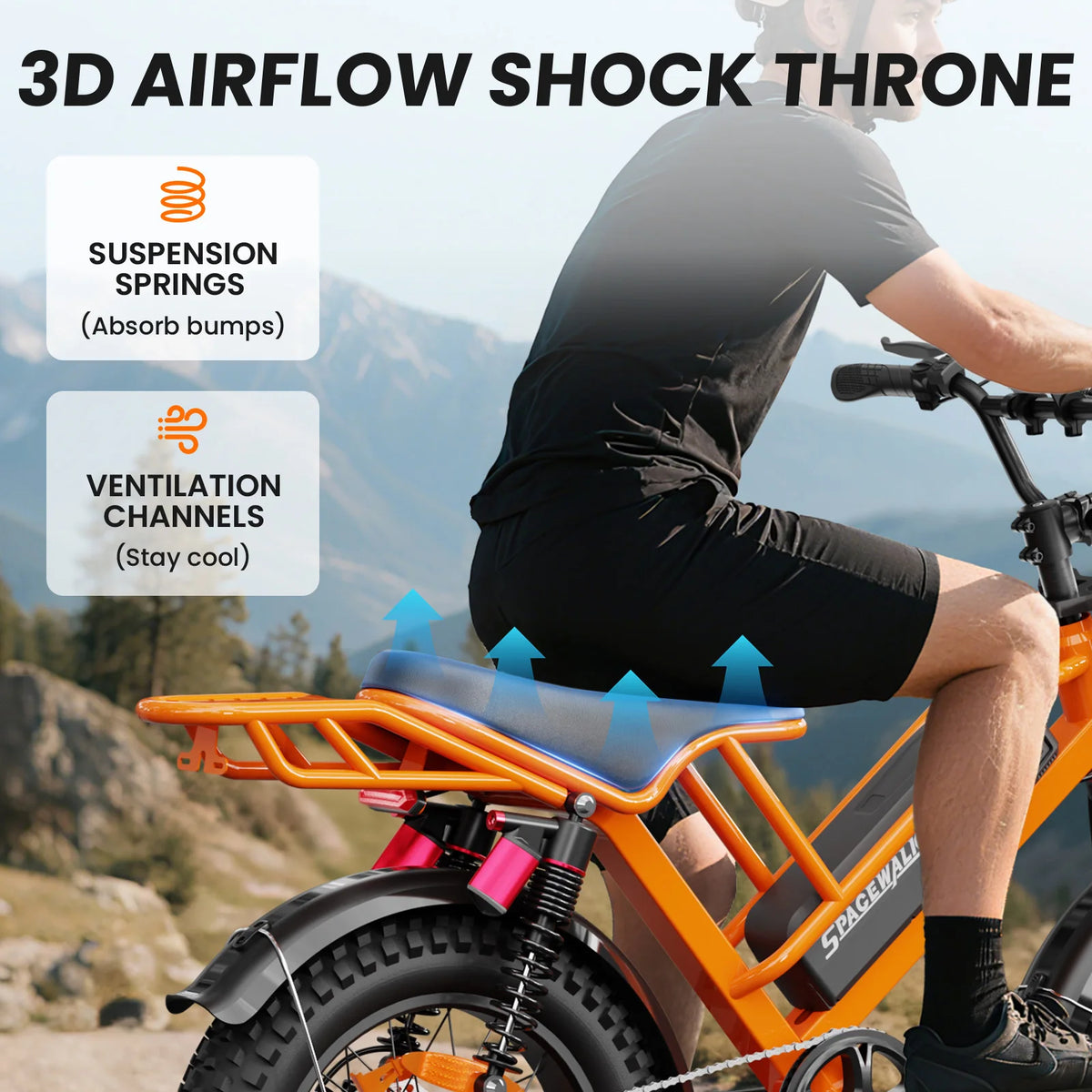 Spacewalk 2000W | Fat Tire Electric Dirt Bike — Full Suspension, 70-Mile Range