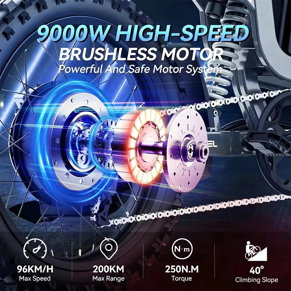 Venom 9000W | 72V Electric Off-Road Dirt Bike — 96KMH Top Speed