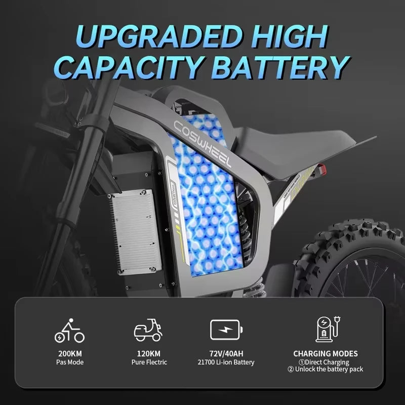 Venom 9000W | 72V Electric Off-Road Dirt Bike — 96KMH Top Speed