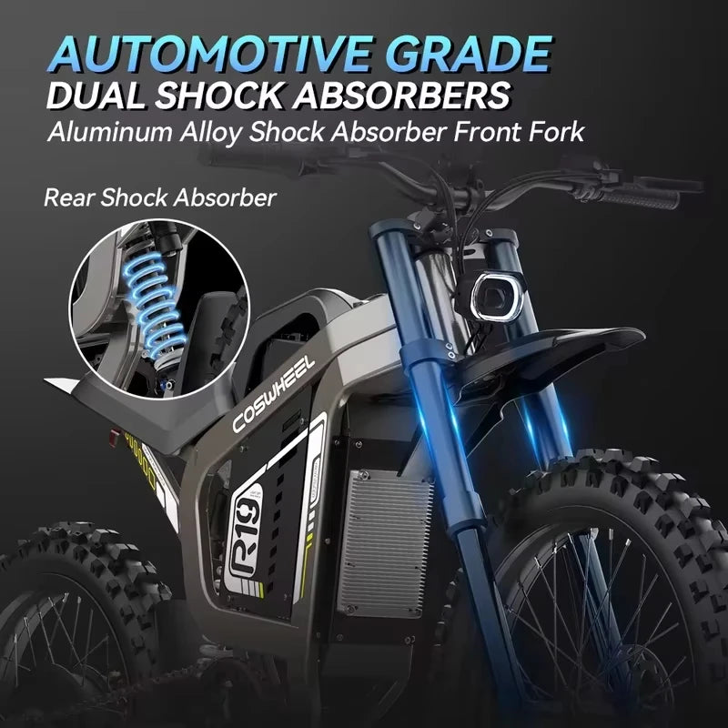 Venom 9000W | 72V Electric Off-Road Dirt Bike — 96KMH Top Speed