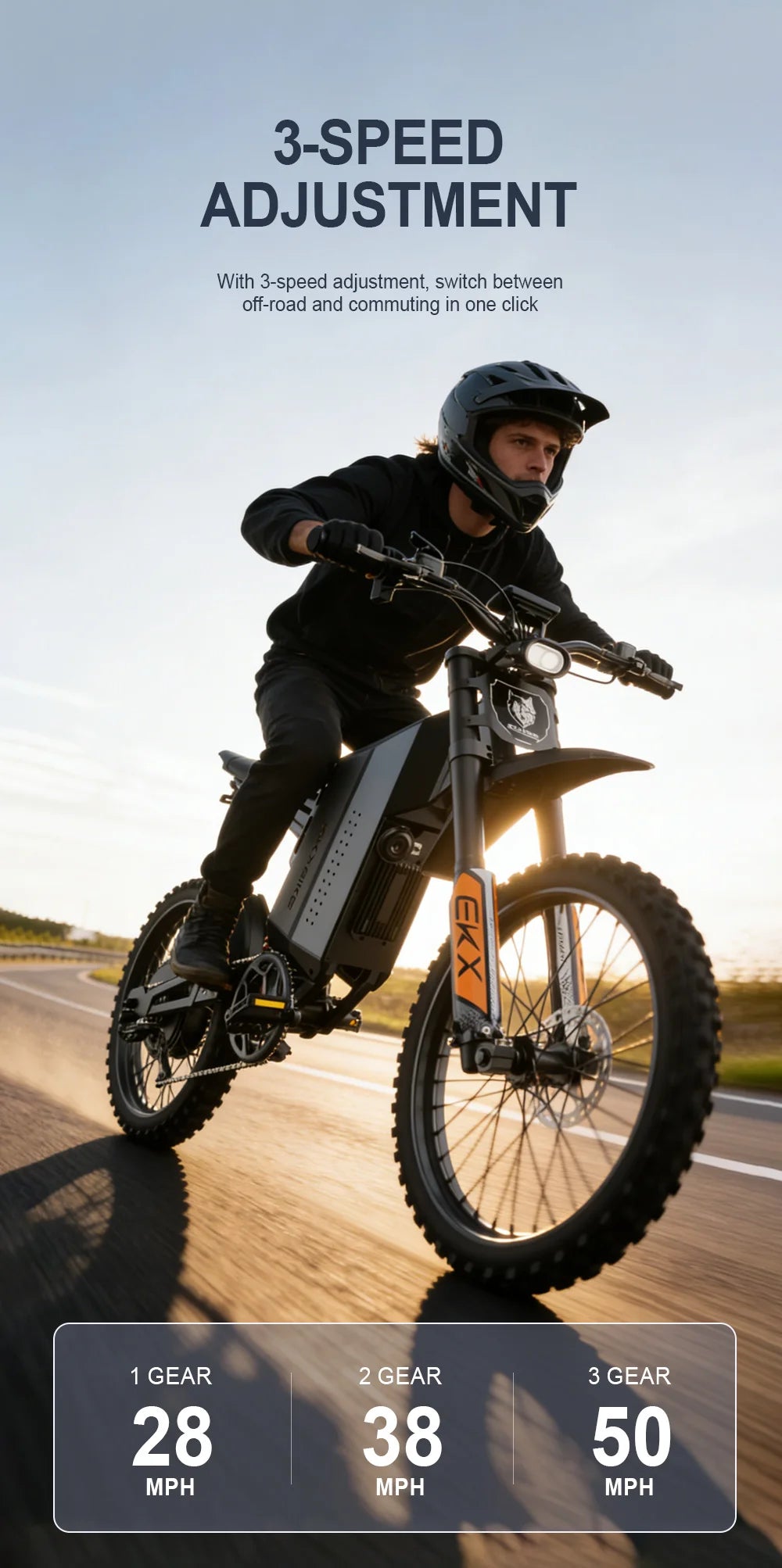 EKXBIKE GTS | 8000W Peak Electric Motorcycle — 85KMH Off-Road Beast