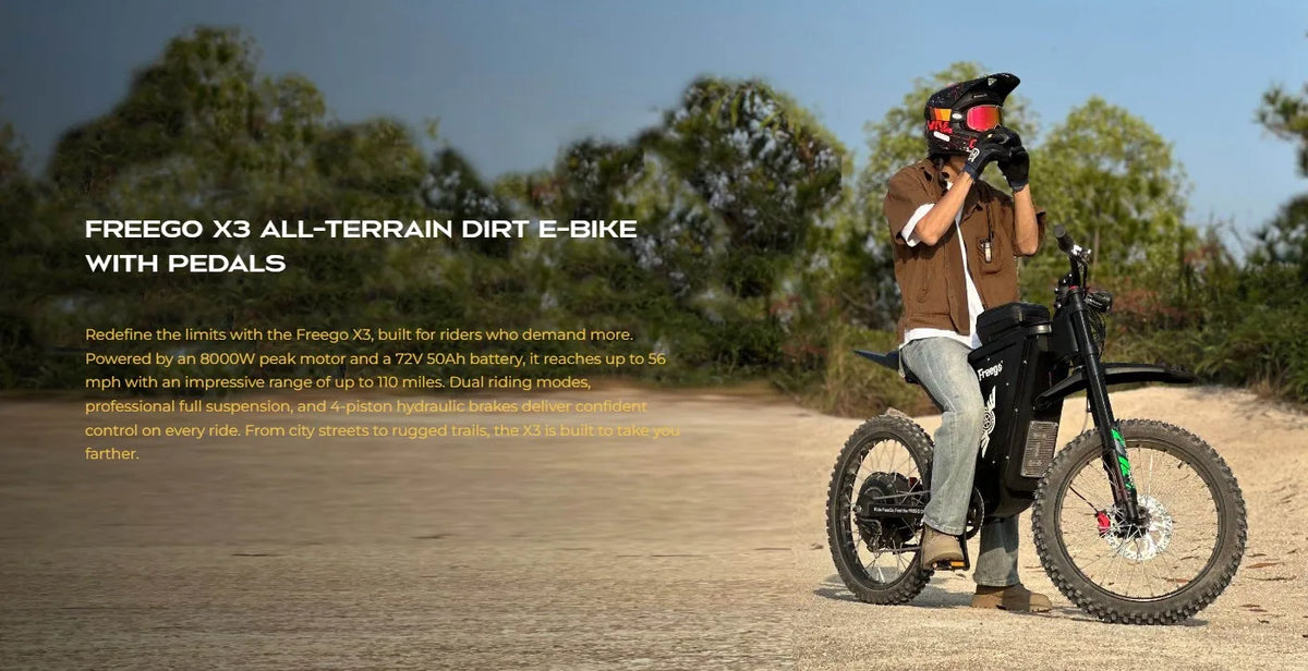 Storm X3 | 8000W Electric Dirt Bike — 56MPH Adult Off-Road Beast