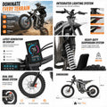 Venom 9000W | 72V Electric Off-Road Dirt Bike — 96KMH Top Speed