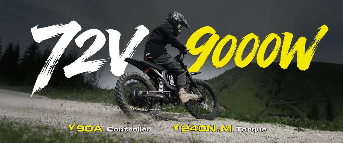 Venom 9000W | 72V Electric Off-Road Dirt Bike — 96KMH Top Speed