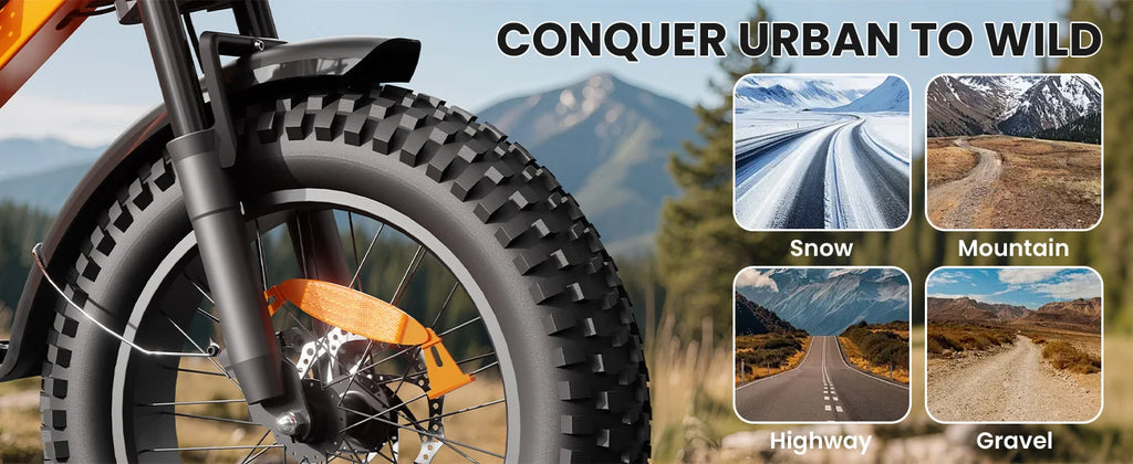 Spacewalk 2000W | Fat Tire Electric Dirt Bike — Full Suspension, 70-Mile Range