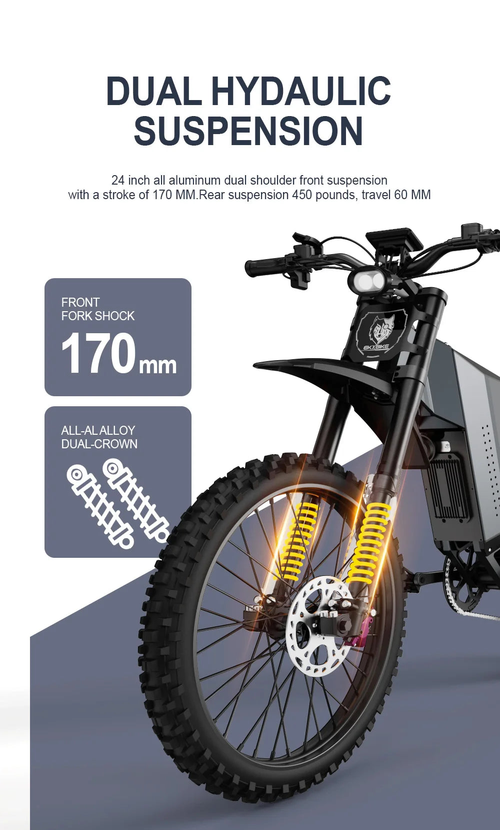 EKXBIKE GTS | 8000W Peak Electric Motorcycle — 85KMH Off-Road Beast