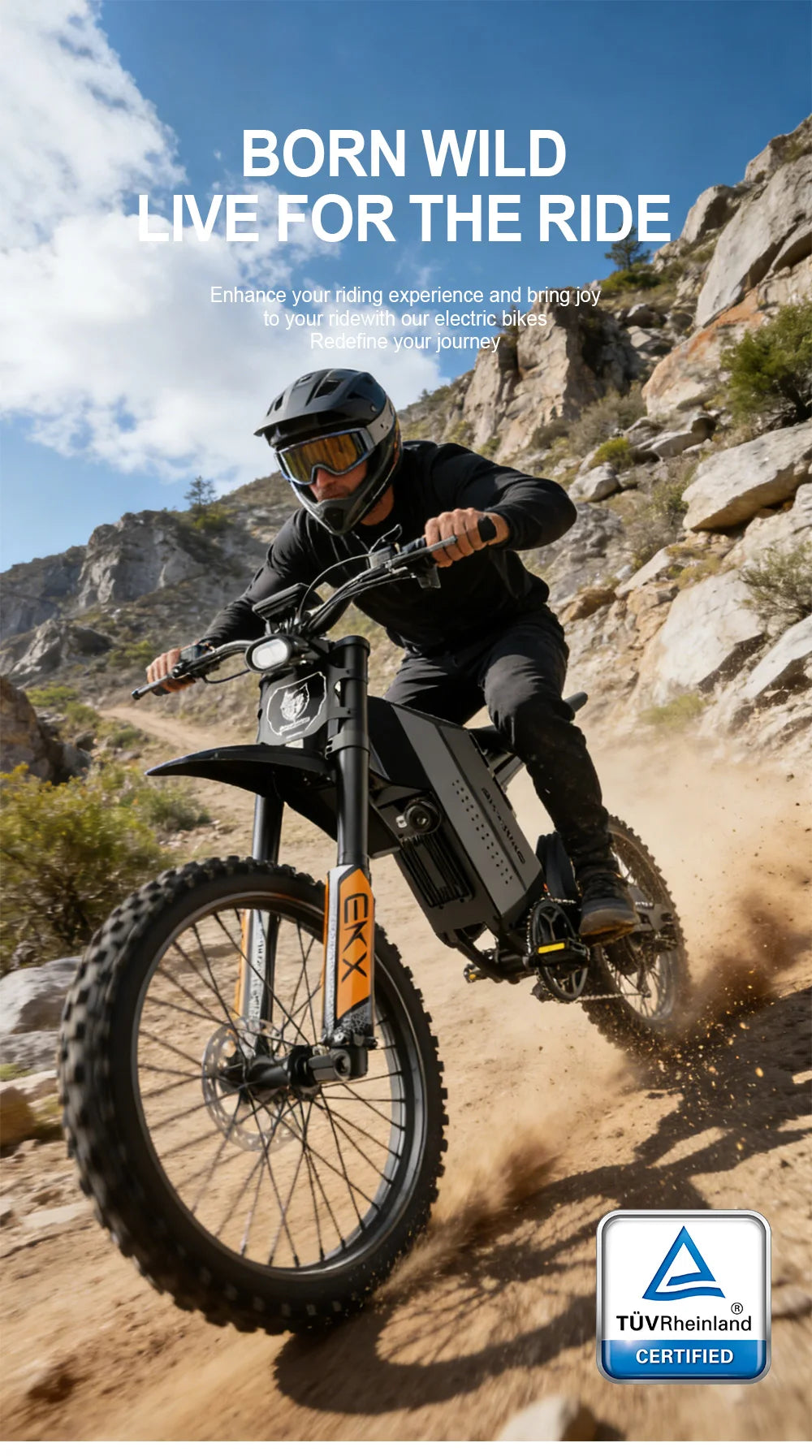 EKXBIKE GTS | 8000W Peak Electric Motorcycle — 85KMH Off-Road Beast